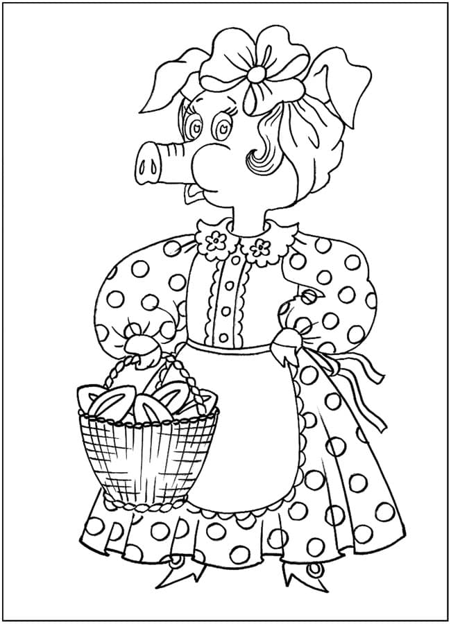 Свинка в платье с пирожками