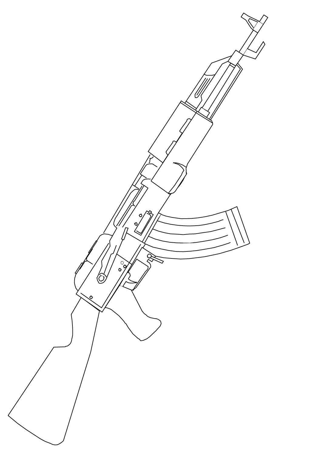 АК-47 раскраска