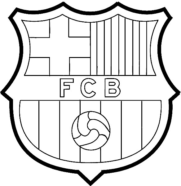 Эмблема Барселона раскраска