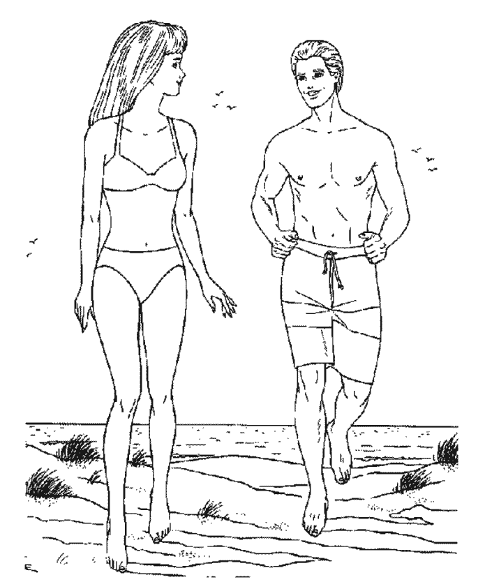 Кен и барби на пляже