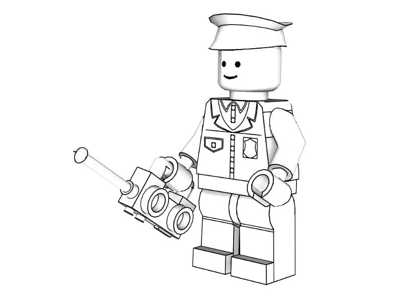 Лего полицейский с радио