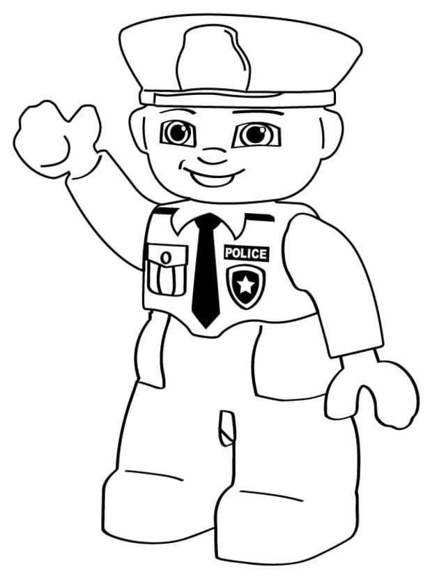 Полицейский Лего с галстуком