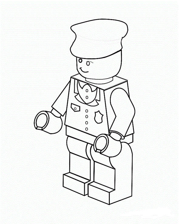 Полицейский Лего в фуражке