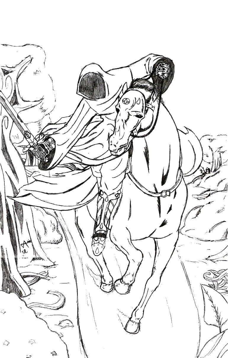 Ассасин на коне раскраска