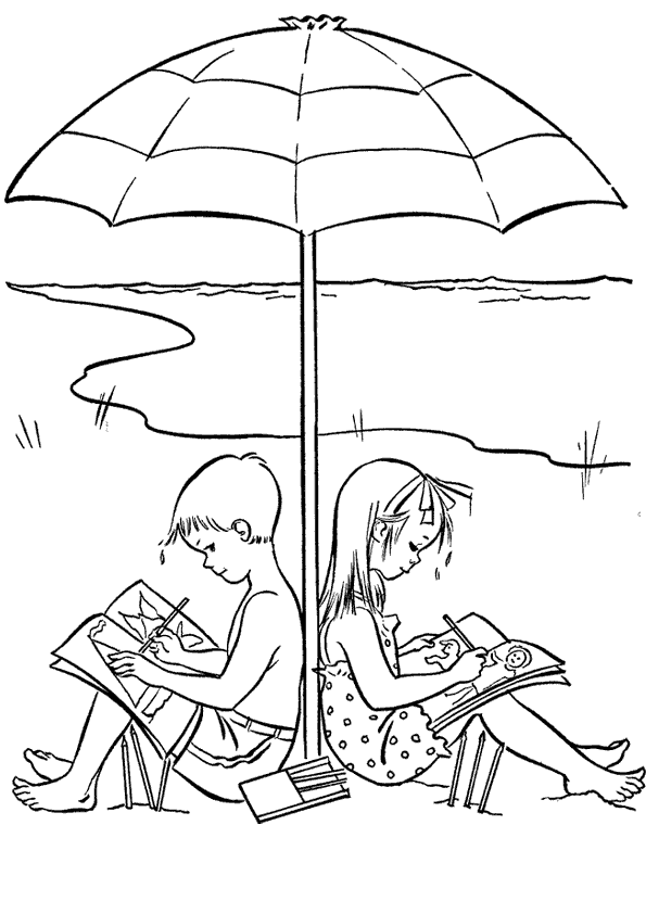 Дети под зонтиком