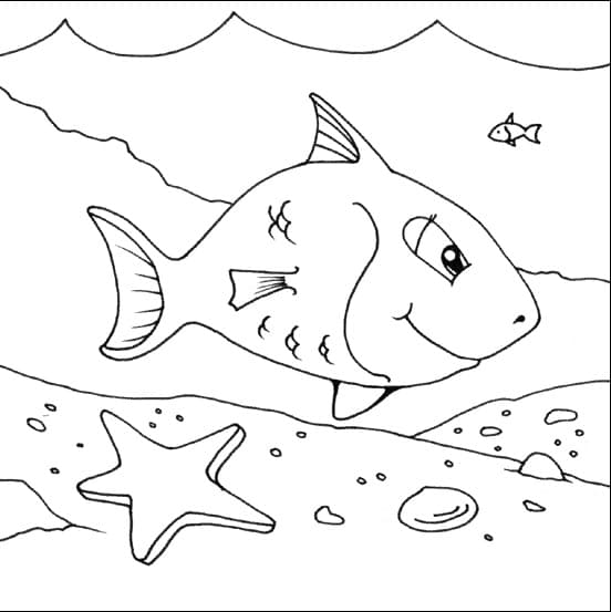 Рыбка и морская звезда