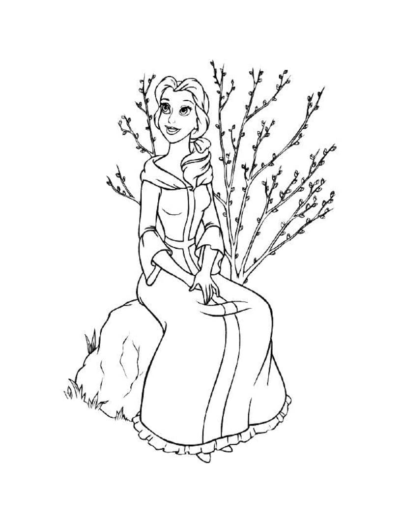 Принцесса Белль с цветами