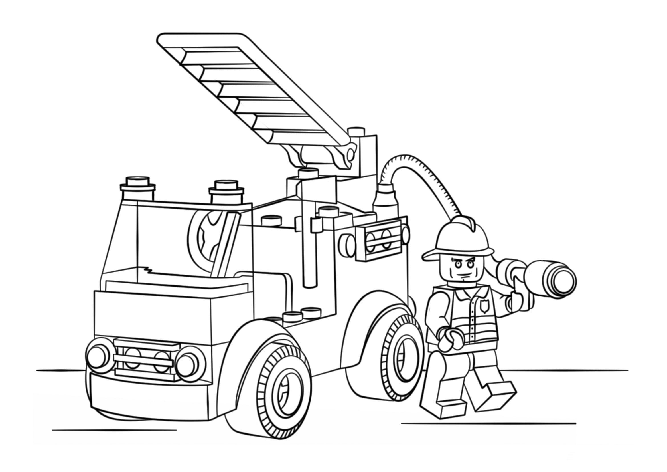 Лего пожарный