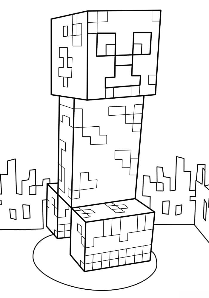 Майнкрафт человек с двумя кубиками