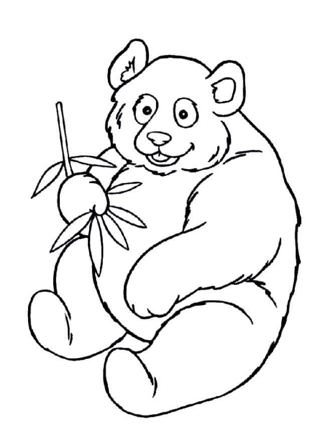 Детская раскраска панда