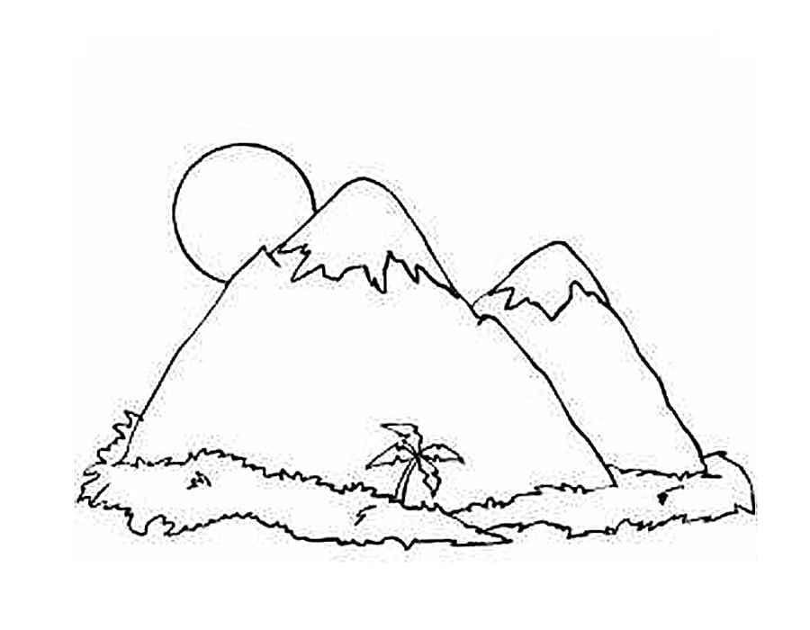 Горы и пальма