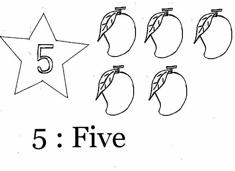 5 груш раскраска