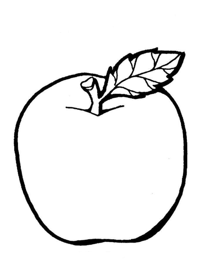 Детская раскраска яблоко