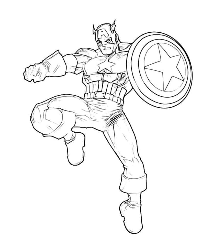 Капитан Америка - очень ловкий и выносливый супергерой
