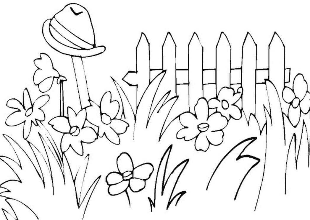 Забор и цветы