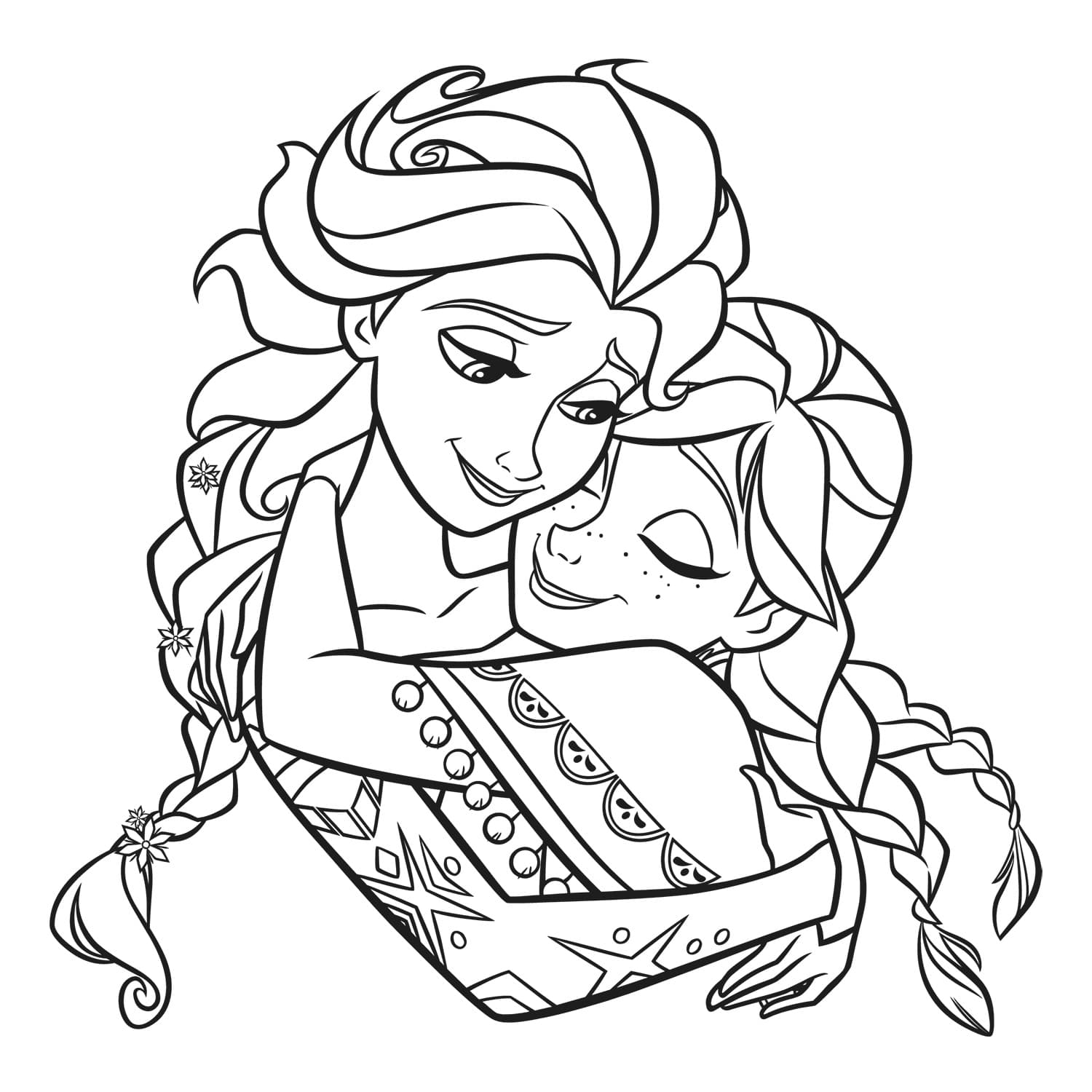 Анна обнимает Эльзу