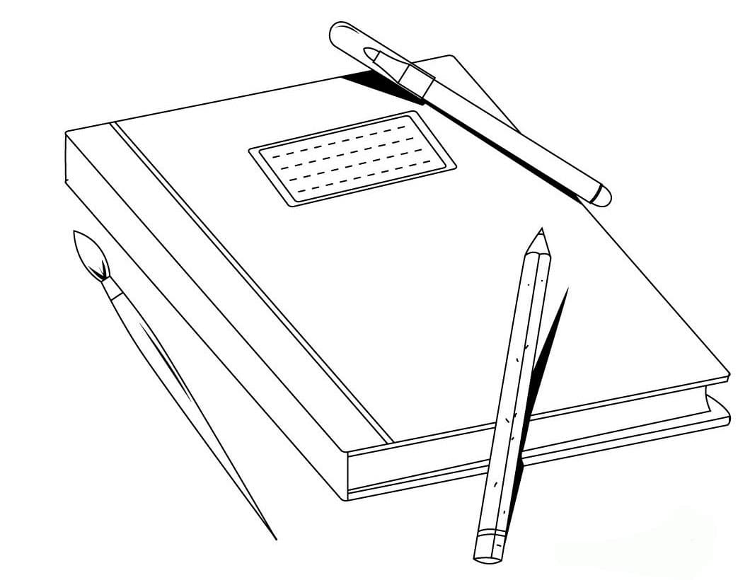 Тетрадь и ручки