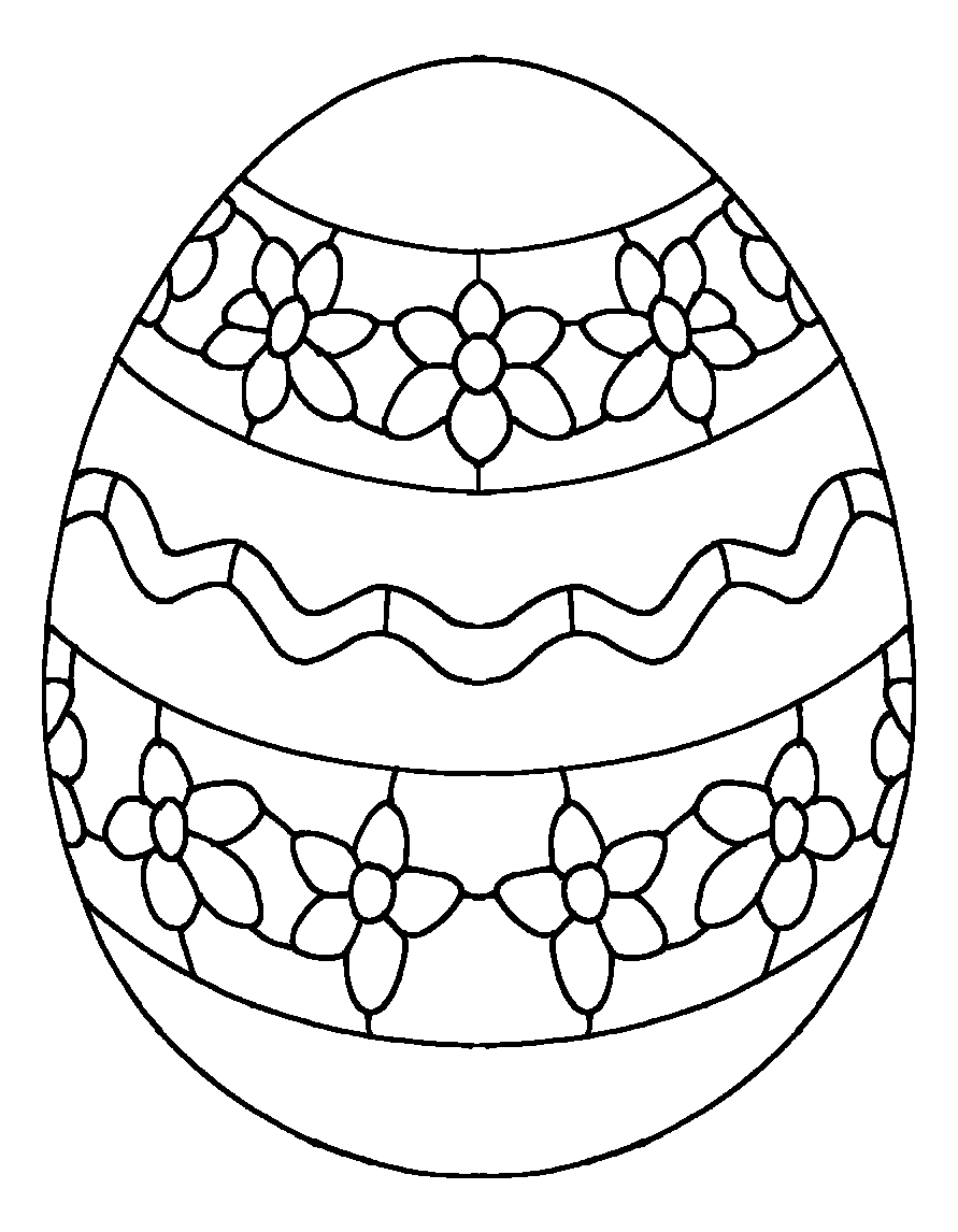 Яйцо с цветочками и узорами