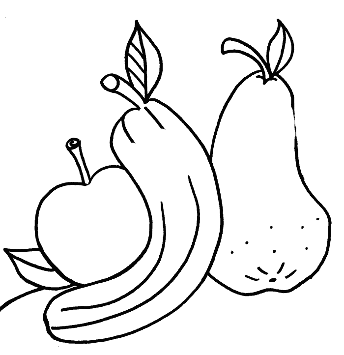 Яблоко банан и груша