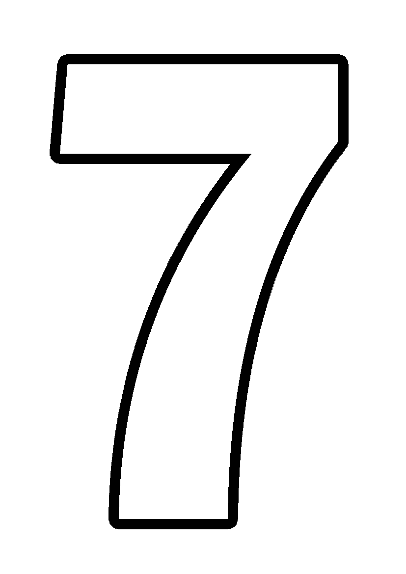 Раскраска цифра 7