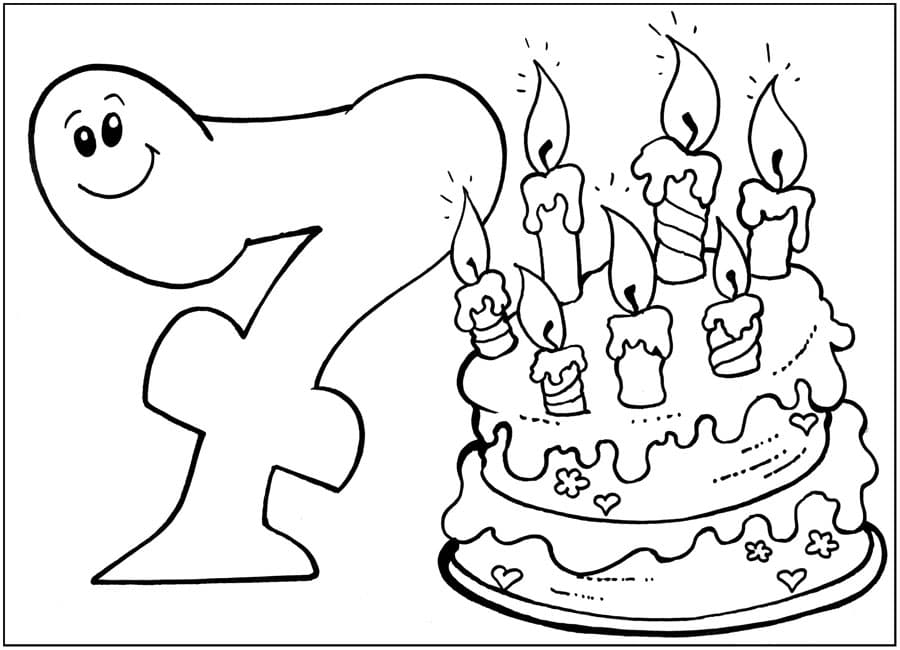 Торт и 7 свечек