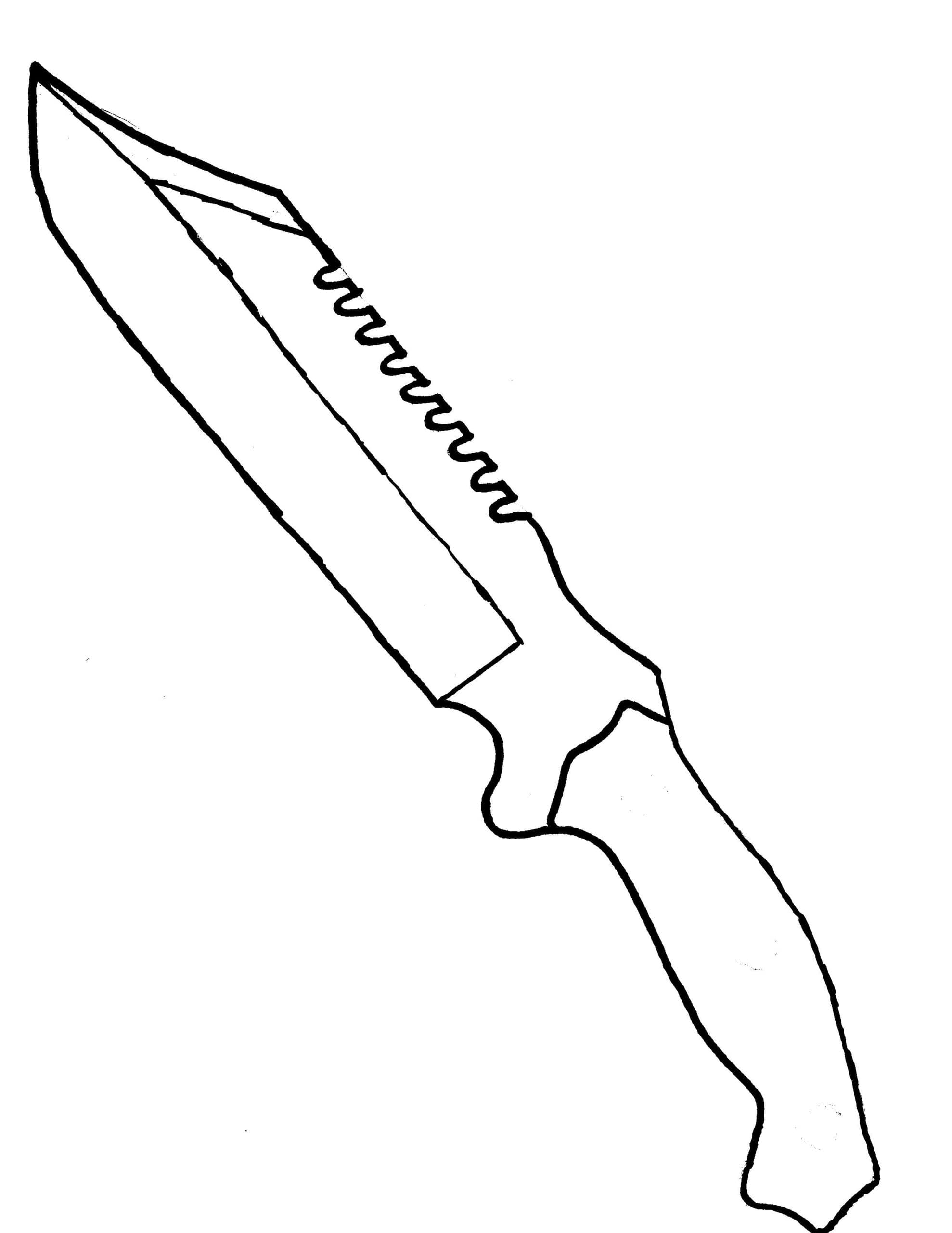 Трафарет ножа