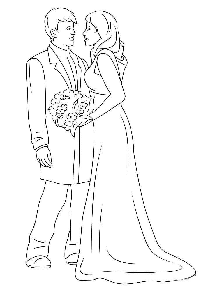 Невеста с женихом в пиджаке