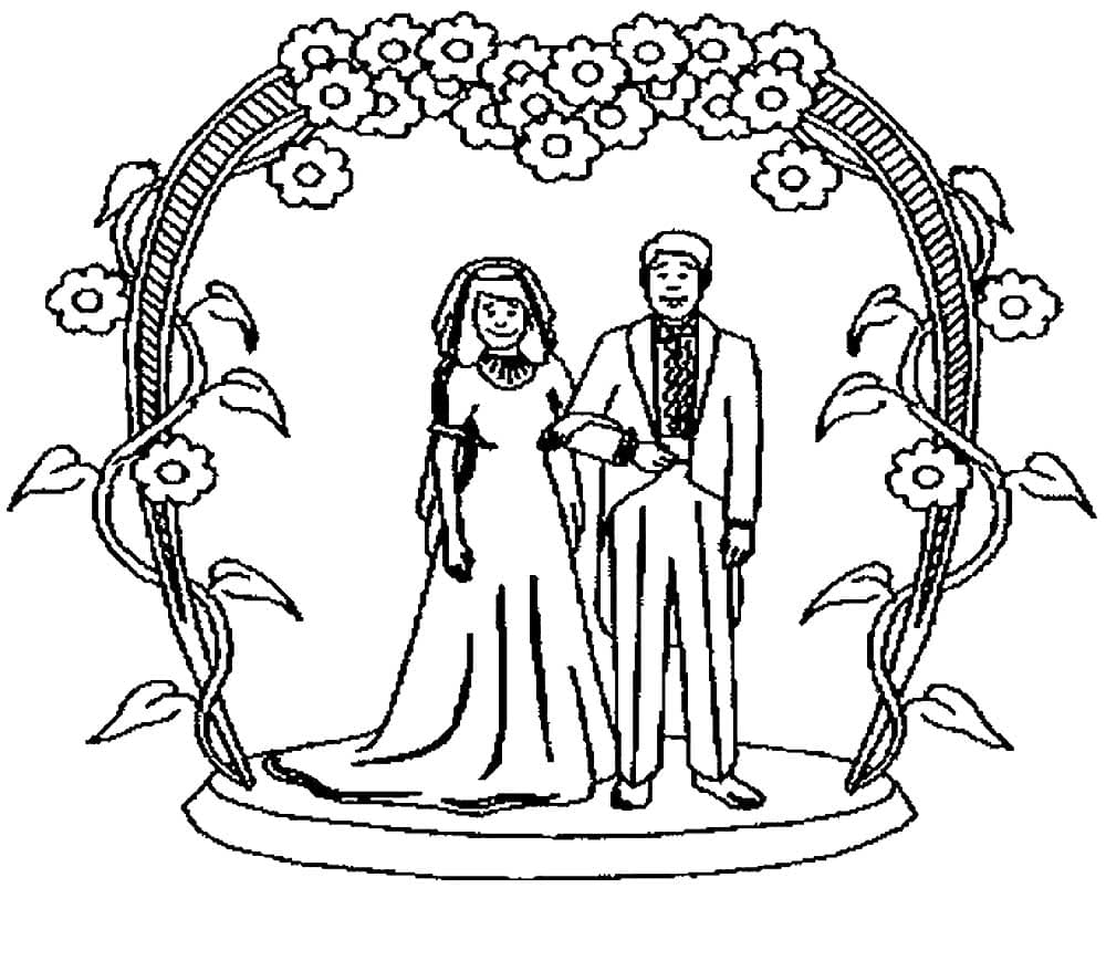 Жених и невеста под венцом