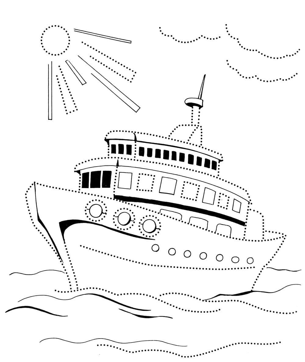 Ёольшой корабль и солнце