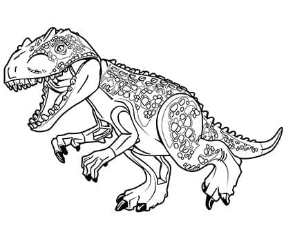 Раскраска для девочек динозавр Лего