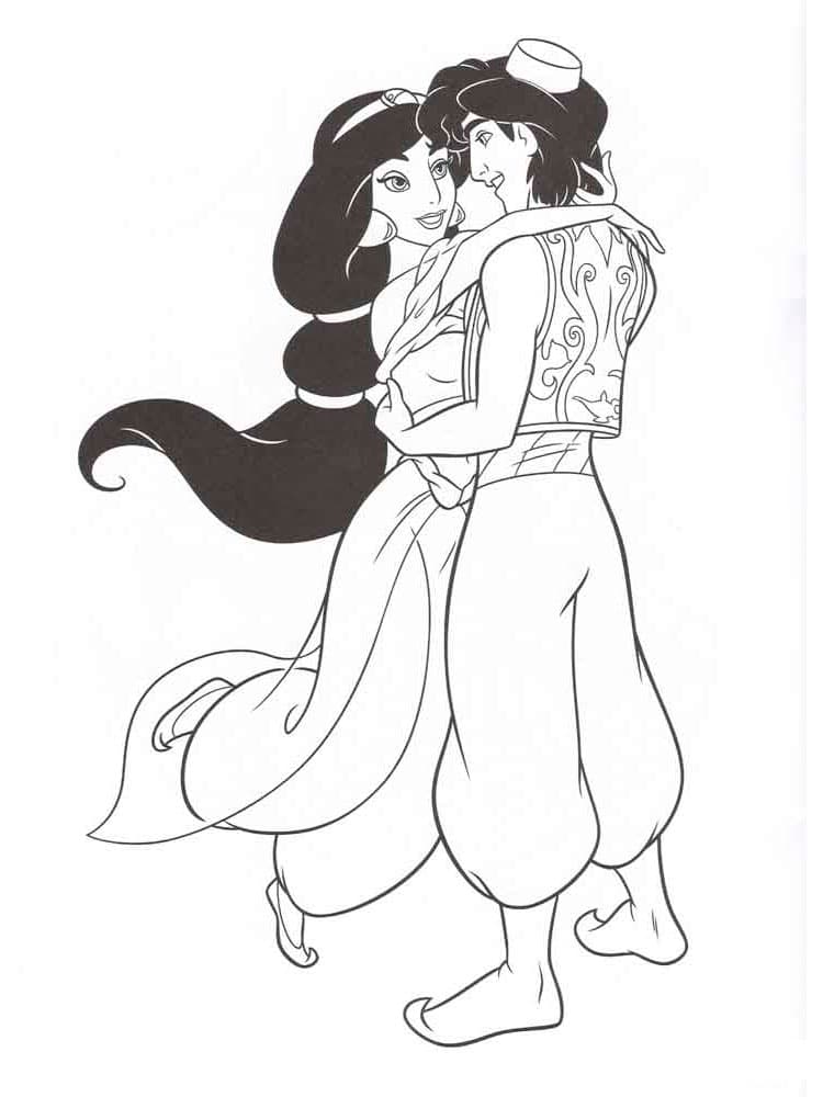 Принц обнимает принцессу