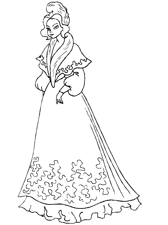 Девушка в платье с узорами