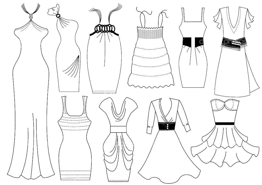 Много разных платьев