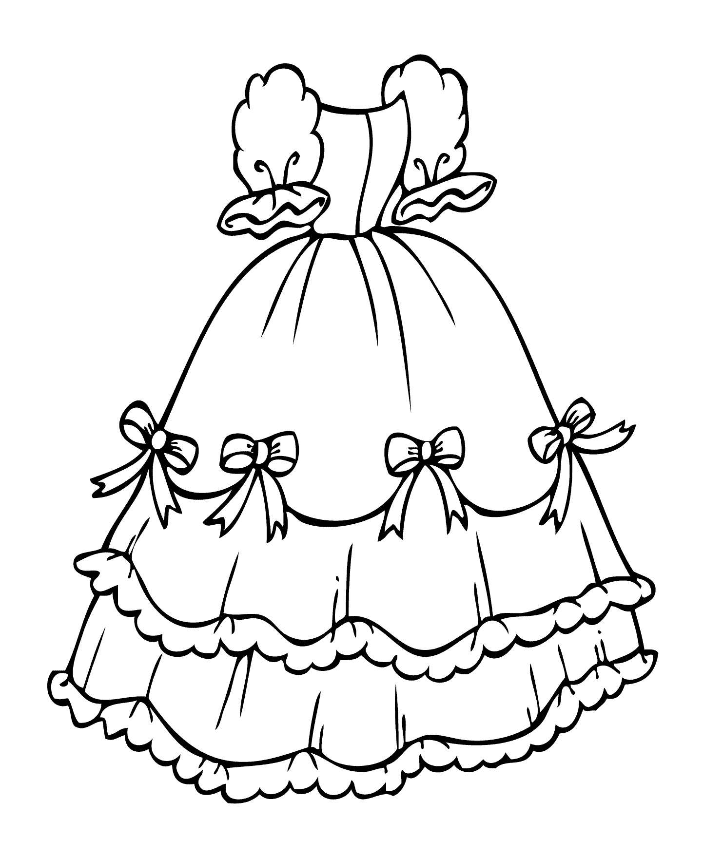 Платье с узорами и бантиками