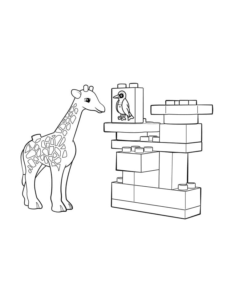 Жираф лего дупло