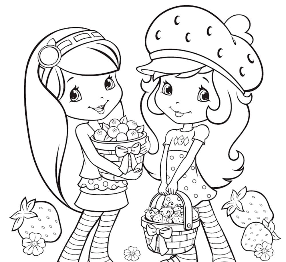 Две девочки с клубникой