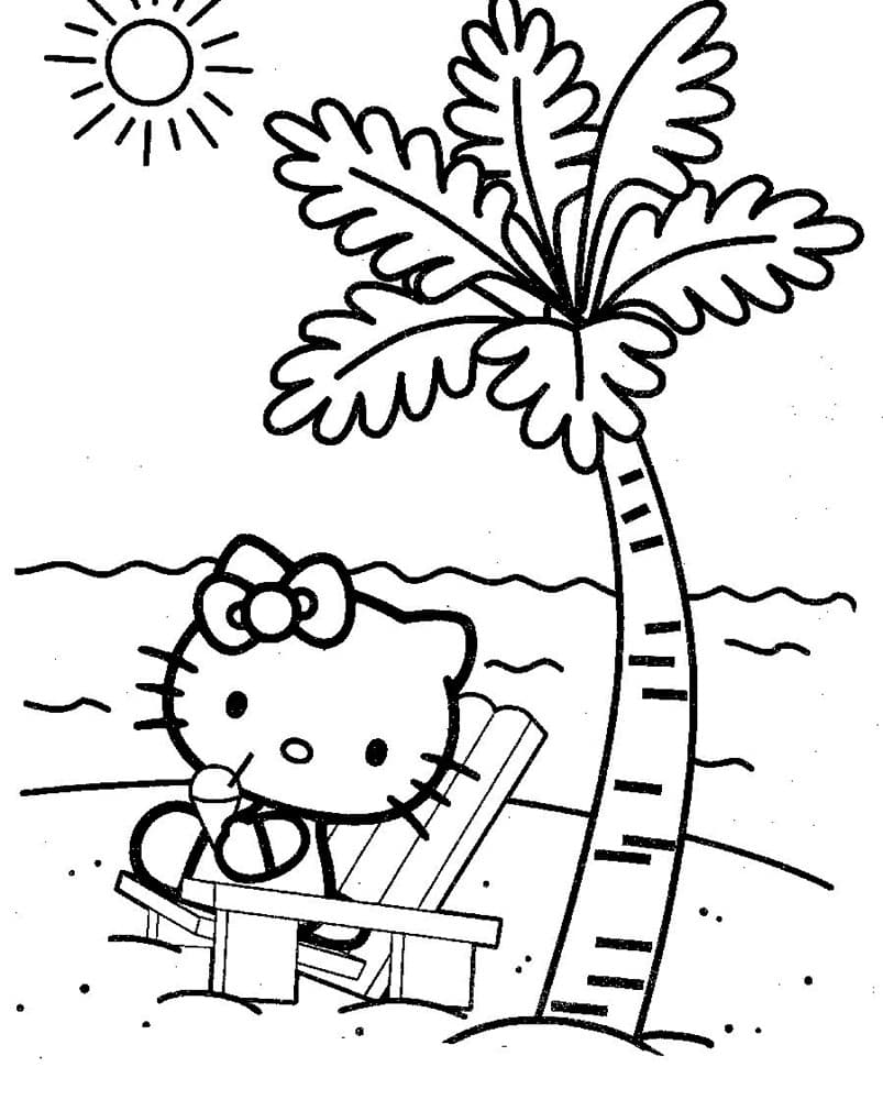 Котенок под пальмой