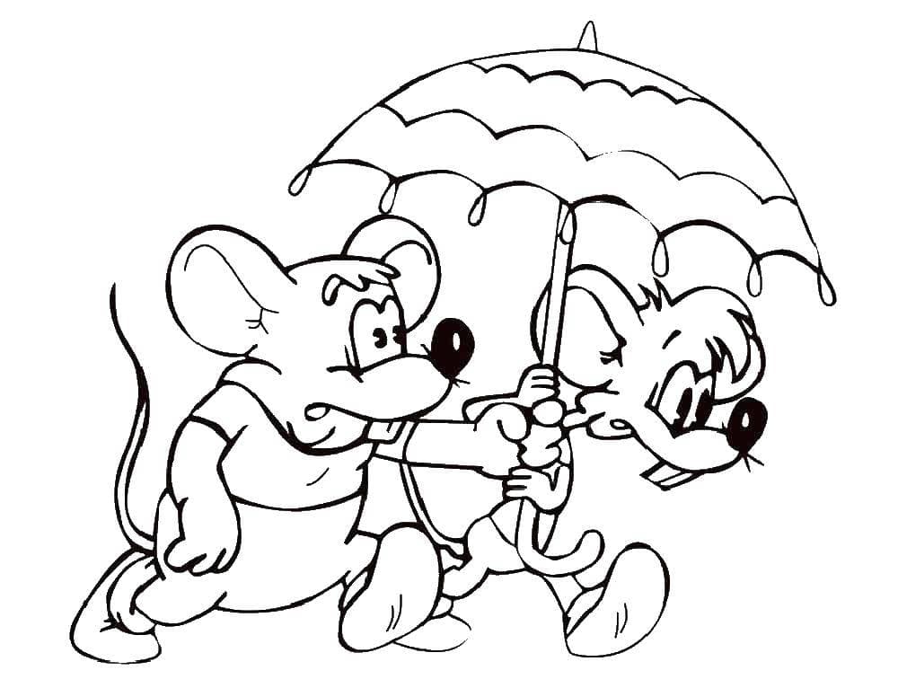 Мышки под зонтом