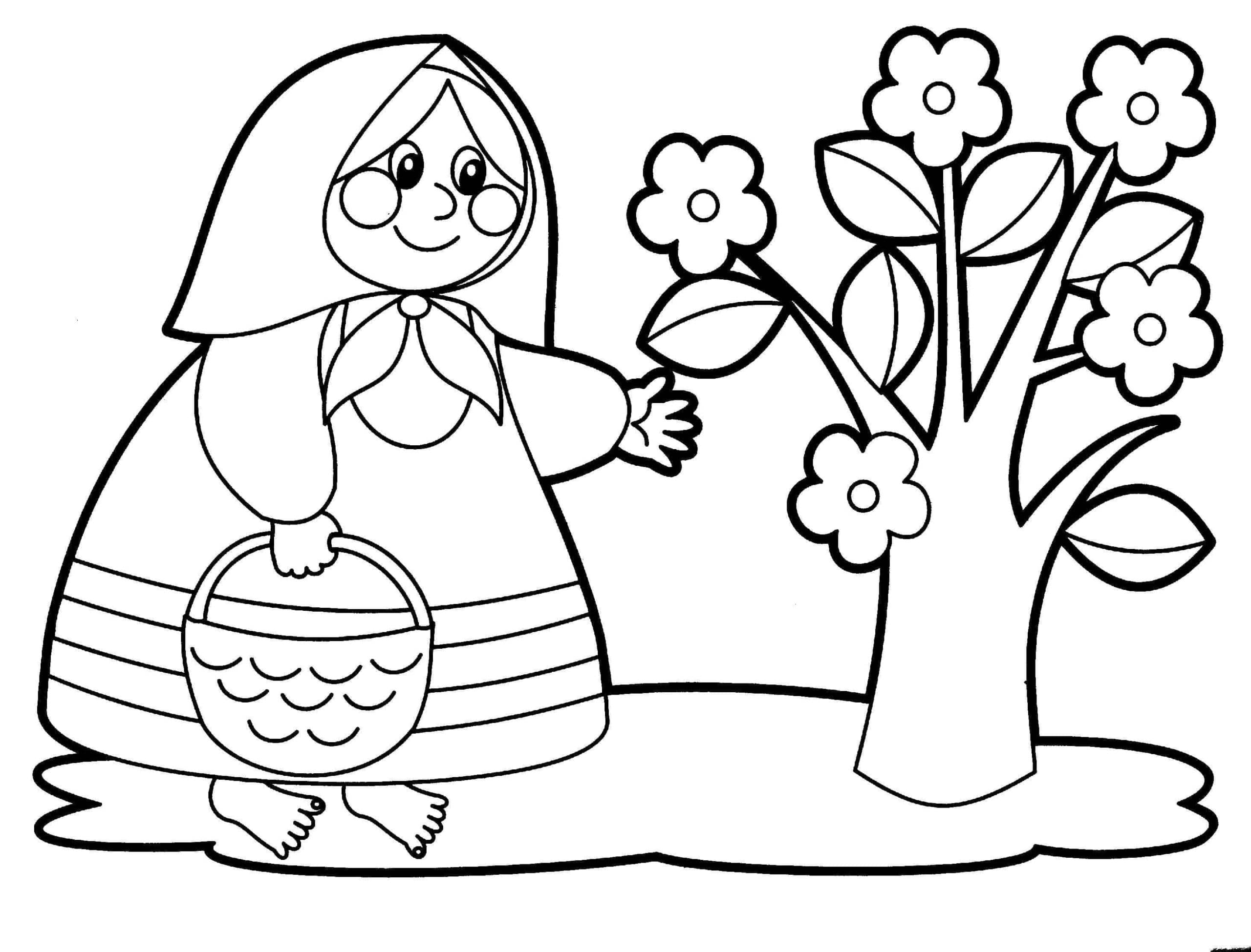 Ёабушка и цветы