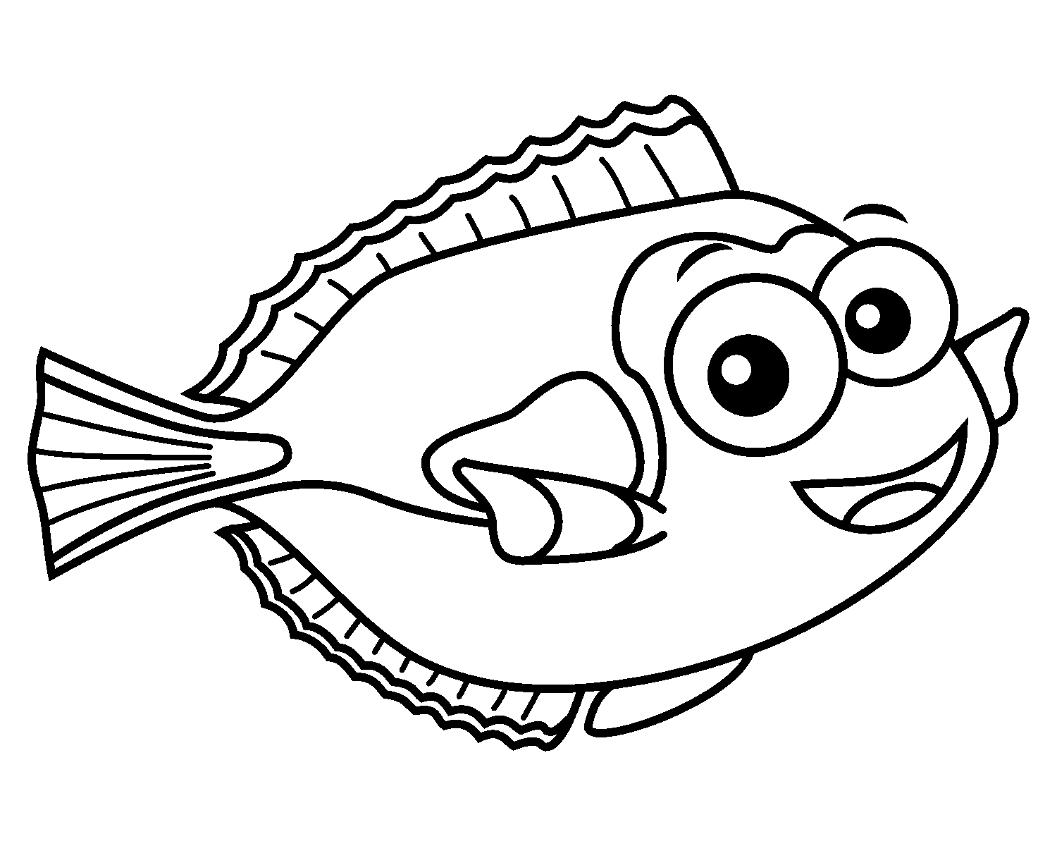 Рыбка немо раскраска