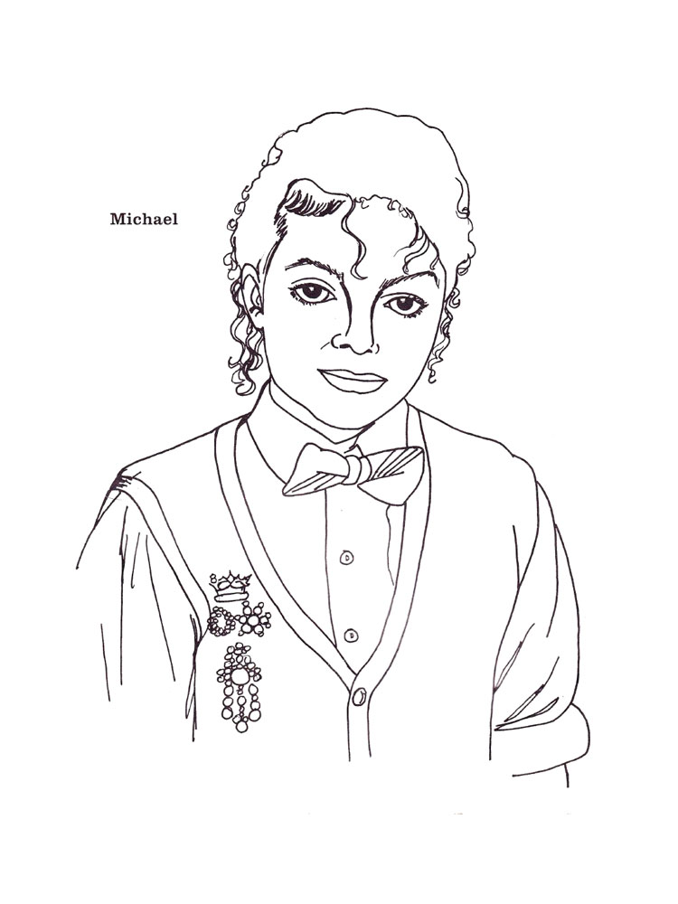 Раскраски с Майклом Джексоном в формате А4_7922