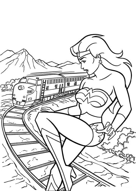 Чудо женщина и поезд