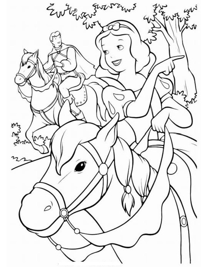 Ёелоснежка и принц на конях