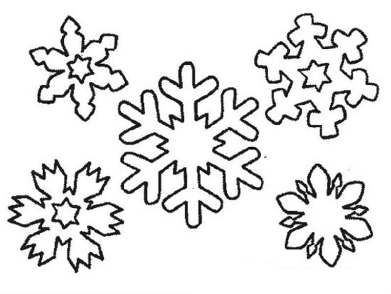 Снежинки разной формы