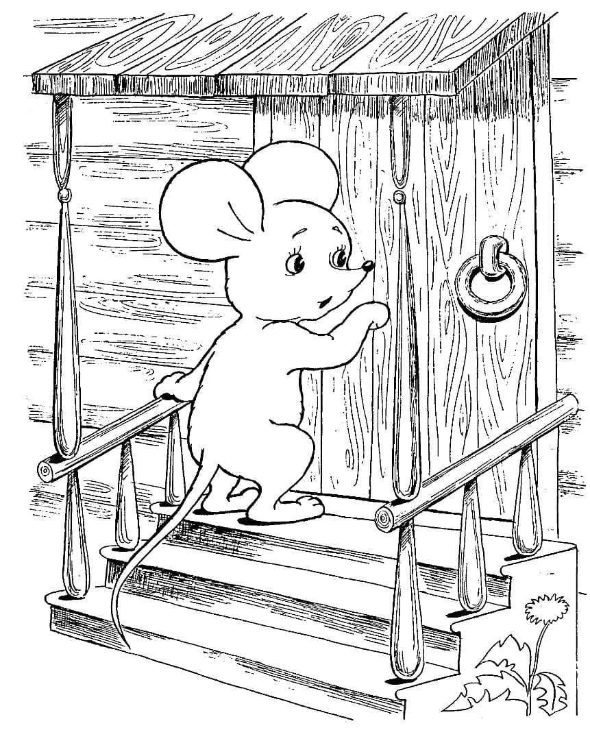 Маленький мышонок раскраска
