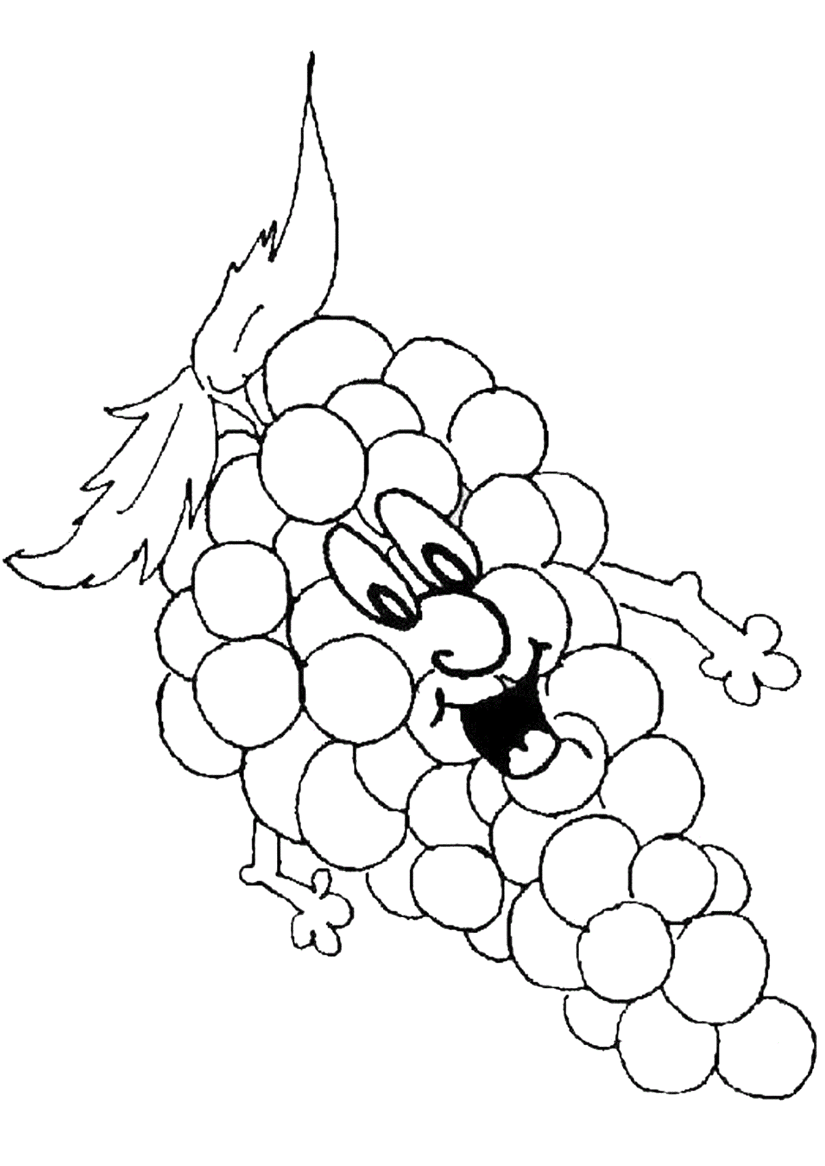 Виноград живой раскраска