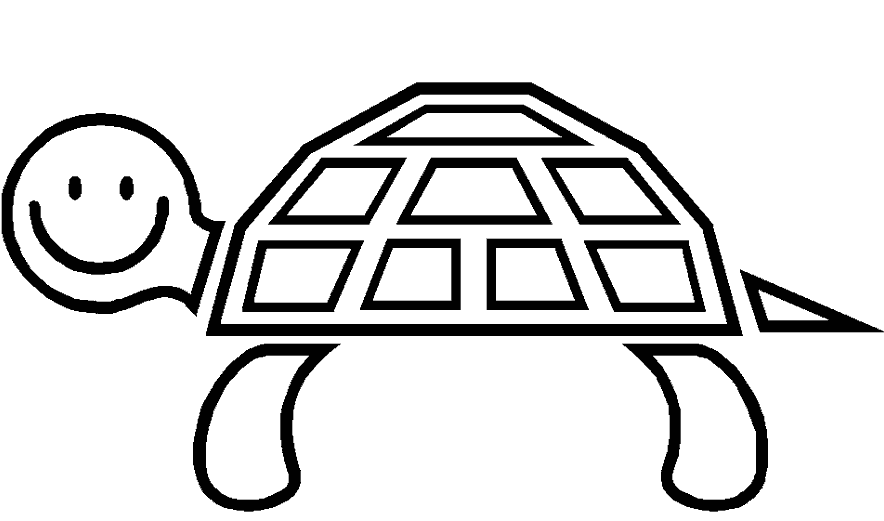 Раскраска для детей черепаха