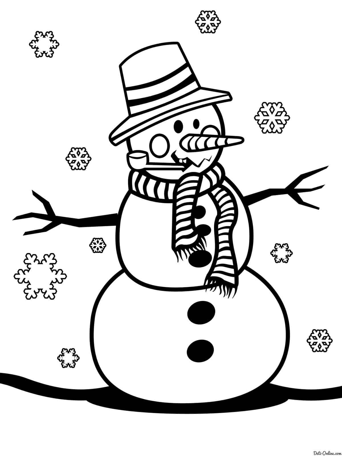 Снеговик с трубкой