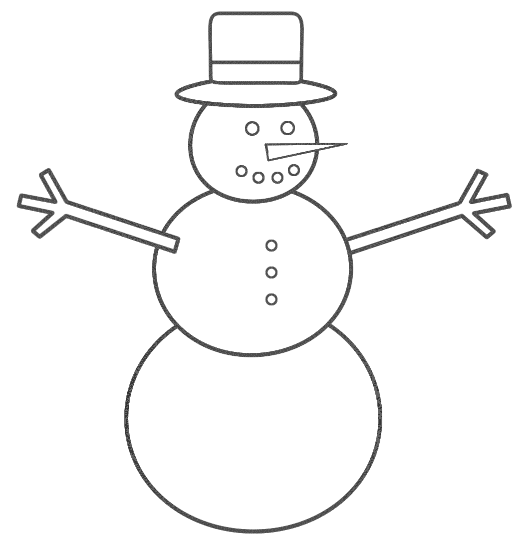 Снеговик с веточками