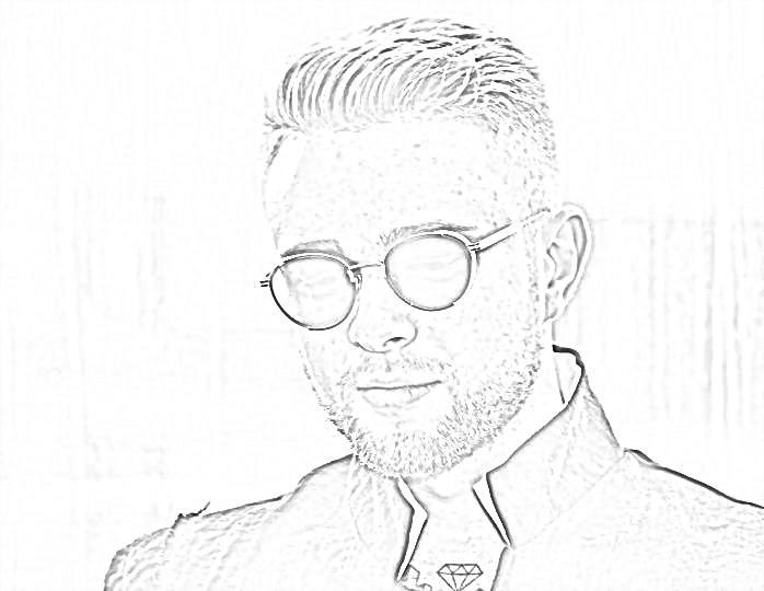 Раскраска Егор Крид в солнцезащитных очках